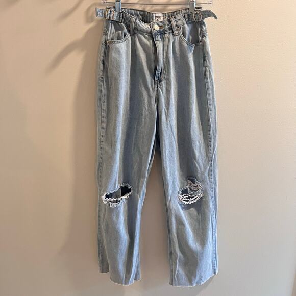 Princess Polly Jalena Adjustable Straight Jeans Size 4 US - Picture 2 of 10